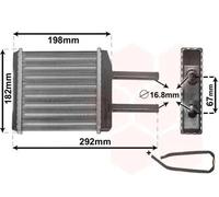 VAN WEZEL Radiador de calefacción para CHEVROLET: Spark, Matiz & DAEWOO: Matiz (Ref: 81006024)