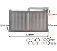 VAN WEZEL 03006296 Radiador de calefacción con accesorios