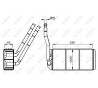 NRF Intercambiador de calor interior 54264 para Land Rover Freelander I (L314)