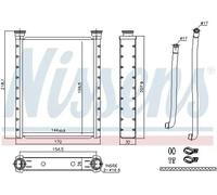 Nissens Intercambiador de calor calefacción interior 707172 para Toyota Yaris 2005-2011 / Subaru