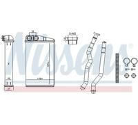 Intercambiador de calor, calefacción interior NISSENS 707270