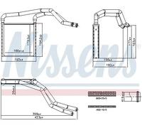 Intercambiador de calor, calefacción interior NISSENS 707298
