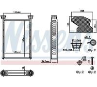 Calefactor Aletas refrigeración soldadas 707309 NISSENS para OPEL