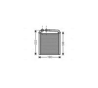 Calefactor Aletas refrigeración soldadas VNA6256 AVA QUALITY COOLING para VW