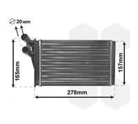 Calefactor Aletas refrigeración unidas mecánicamente 03006097 VAN WEZEL para VW
