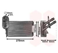 Calefactor Aletas refrigeración unidas mecánicamente 58006173 VAN WEZEL para VW