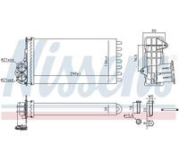 Nissens Intercambiador de calefacción 707268 para Peugeot 206/307 y Citroën C3, Xsara Picasso