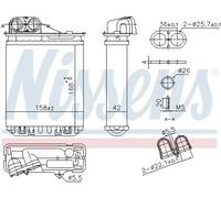 NISSENS Radiador de calefacción para DACIA: Sandero, Logan (Ref: 707301)
