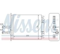 Calefactor Aletas refrigeración unidas mecánicamente 71439 NISSENS para FIAT