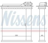 NISSENS Radiador de calefacción para RENAULT: Espace (Ref: 73363)