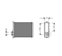 AVA Deutschland GmbH Radiador de calefacción para VOLVO: V70, S70, 850, XC 70, C70 (Ref: VOA6085)
