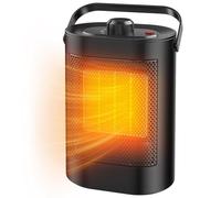 Calefactor Bajo Consumo, 1500W, 3 Modos, Protección Contra Vuelcos | Calefactor de Cerámico PTC, Protección Sobrecalentamiento, Portátil Estufa Eléctrica para Dormitorio, Salon, Oficina