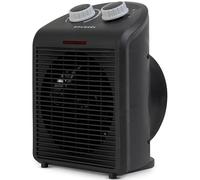 Calefactor de baño Grunkel de bajo consumo, hasta 2000W, 3 modos, 2 niveles de potencia, antivuelco y sistema de protección contra el sobrecalentamiento. Ligero y cable de 1m. (Negro)