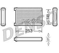 Intercambiador de calor, calefacción interior DENSO DRR05005