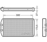 Intercambiador de calor, calefacción interior DENSO DRR12008