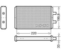 Intercambiador de calor, calefacción interior DENSO DRR12016