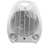 Calefactor Eléctrico 2000W, Calentador de Baño, Cocina y Habitación, Ideal para Superficies de hasta 20-25m², 3 Velocidades y Termostato Ajustable (Blanco 26025 Aire)