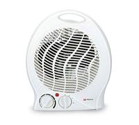 Calefactor eléctrico Alpina LQ801-2000 W Aire frío/caliente - Termostato ajustable, protección contra sobrecalentamiento - Portátil para oficina, dormitorio, camping - Blanco