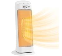 Calefactor Eléctrico Bajo Consumo 2000W con 4 Modos Termostato Regulable Protección contra Vuelcos y Sobrecalentamiento BLANCO