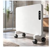 Calefactor eléctrico de pared, calefactor de convección de inteligente 600W | Calefactor de doble uso (montaje en pared o independiente) con ruedas, control por aplicación y mando a distancia