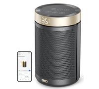 Calefactor Eléctrico Dreo, 1500 W Eficiente en Energía, Silencioso, Portátil, con Ventilador Cerámico, Termostato con 3 Modos, Temporizador de 12 Horas, para Dormitorio, Calefactor 316S, Dorado.