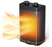 Calefactor Eléctrico PTC 1500W, 3 Modos, Oscilación 70° y Silencioso | Calor Ajustable, Modo Ventilador, Consumo Y Protección Antivuelco, Doble Protección Térmica En Un Diseño Compacto