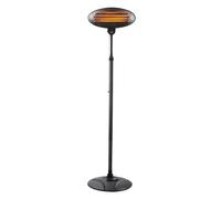 Calefactor exterior cuarzo austral 2000w negro c/pie 3elem.3pot.ip34 o