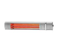 Calefactor halógeno de 2000w con protección ip55. diseño horizontal para instalar en paredes fabricado en metal.