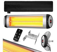 MONZANA® Calefactor por Infrarrojos Exterior Terraza 2500W 3 Temperaturas Estufa Mando a Distancia Temporizador