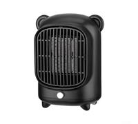 Calefactor para portátil Cerámico 2000W Función Ventilador Termoventilador Seguro Protección Sobrecalentamiento Asa Transporte Oficina Hogar 15x12x20cm(US 110V, Black)