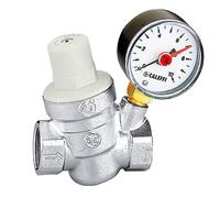 CALEFFI 533241 Regulador de presión Caleffi versión angular con manómetro de 1/2"