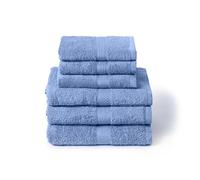 Caleffi Juego de 6 toallas de baño con invitados, compuesto por 3 toallas de cara de 55 x 100 cm + 3 toallas de bidet de 40 x 60 cm - Algodón 100% suave y ultra absorbente - ducha, cara y hospitalidad