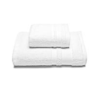 Caleffi - Juego de Toallas Baño 100% Algodón - Set 2 Piezas: 1 Toalla Lavabo 50x100 cm + 1 Toalla Invitado 40x60 cm - Suaves, Absorbentes y Lavables - Toallas Baño Completo - Ducha