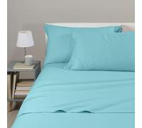 Caleffi Juego Sabanas 100% Algodon para Cama + 2 Fundas de Almohada 50x80 cm - Ropa Cama Suave, Transpirable y Lavable - Diseño Italiano Elegante - Sabanas Algodon 4 Piezas
