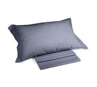 Caleffi Sabanas de Algodon 100 % con Sabana Encimera, Sabana Bajera Ajustable y 2 Fundas Almohada - Ropa de Cama Italiana - Juego Sabana