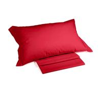 Caleffi Sabanas de Algodon 100 % con Sabana Encimera, Sabana Bajera Ajustable y 2 Fundas Almohada - Ropa de Cama Italiana - Juego Sabana