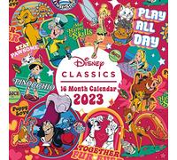 Calendario 2023 de Disney Classics, planificador mensual de 30 x 30 cm, producto oficial