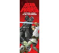 Calendario 2023 de Star Wars para niños, calendario de pared delgado con vista mensual, 15 cm x 42 cm, producto oficial