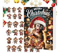 Calendario 2025 con Colgante Mono y Árbol Navideño Decoración Hogar
