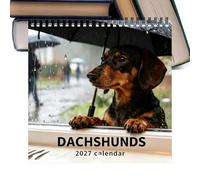 Calendario Dachshund 2027 Planificador Anual Perro Adorable - Dic 2027