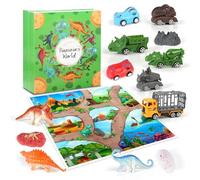Calendario de adviento 2025 para niños, calendario de cuenta atrás de dinosaurios, calendario de adviento de Navidad para niños, furgoneta de dinosaurios, coche de dinosaurios, mini dinosaurio, para