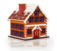 Calendario de adviento casa de madera