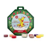 Calendario de Adviento Haribo™ Teelights, velas aromáticas, 24 velas de té, duroplástico y vidrio, ambiente acogedor.