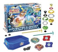 Calendario de Adviento Infantil BLADE | Calendario de Adviento para Niños con Juguetes, Peonzas con Arena de Batalla y Lanzador | Regalos y Sorpresas para Navidad