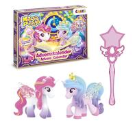 Calendario de Adviento Infantil CRAZE MAGIC PONYS - Calendario de Adviento para Niñas con Juguetes y Accesorios, incluye 2 Figuras de Ponis para coleccionar