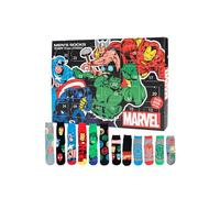 Calendario de Adviento Marvel con 12 pares de calcetines talla 40-45 para hombre Calendario de Navidad con zapatillas y calcetines largos