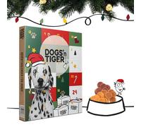 Calendario de Adviento para Perros de Dogs'n Tiger - Aperitivos Naturales 85% de Carne detrás de Cada Puerta, sin azúcar ni Cereales para Todos los Perros