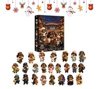 Calendario De Cuenta Atrás Navideño Decoración Colgante Plana 2D Hogar 2026
