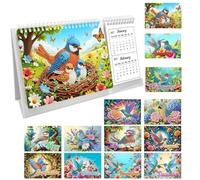 Calendario De Escritorio Artístico Con Gemas Planificador Creativo Hecho A