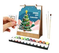 Calendario de escritorio, calendario 2026, calendario pintado, 8.86x7.17 Inches Painting Craft Art Supplies Planner, Monthly Date Organizer for Kids, Teens, Teachers, Classrooms, School and Family